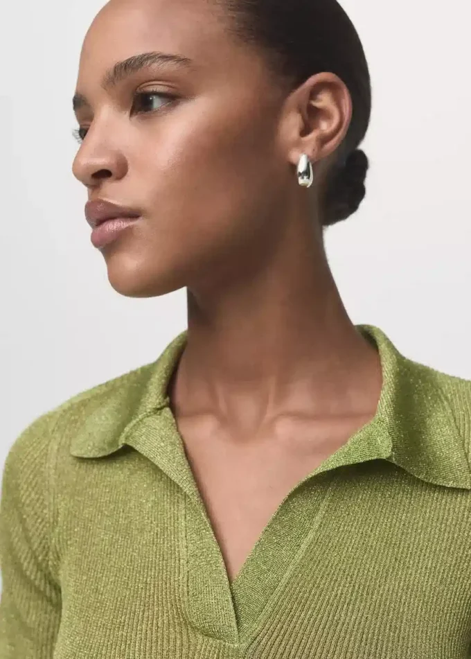 Maglione con collo alto in lurex Maglione con collo alto in lurex