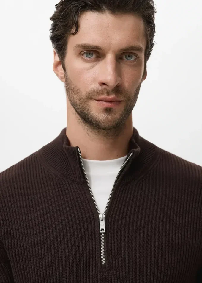 Maglione con collo Perkins 100% cotone Maglione con collo Perkins 100% cotone