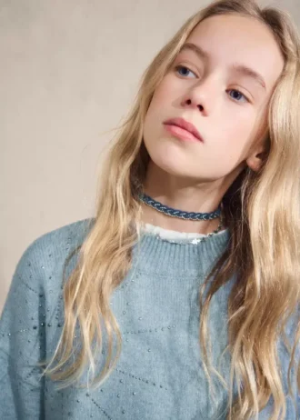 Maglione con dettagli in strass