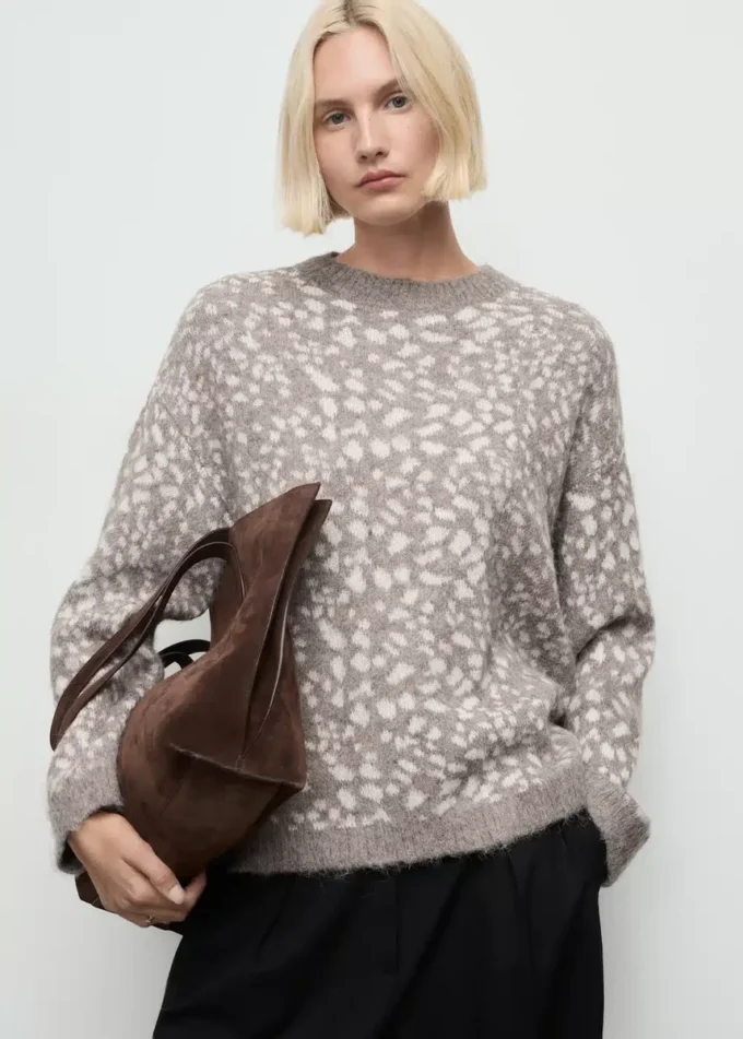 Maglione con stampa animalier Maglione con stampa animalier