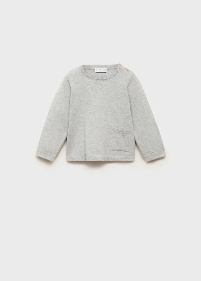 Maglione con tasche in maglia