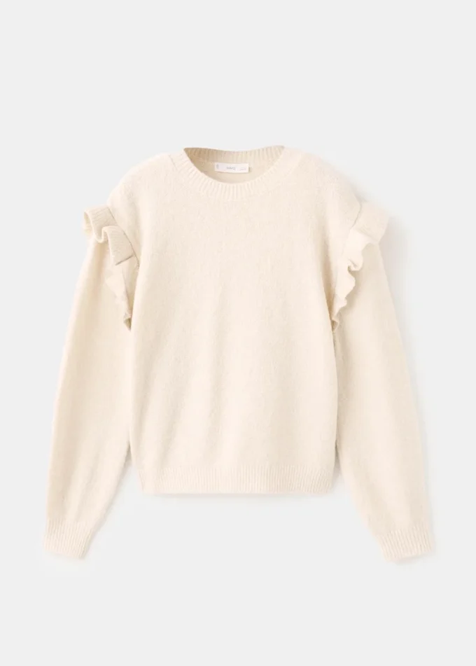 Maglione con volant glitterati Maglione con volant glitterati