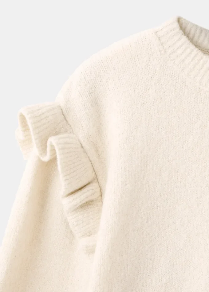 Maglione con volant glitterati Maglione con volant glitterati