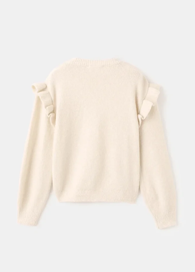 Maglione con volant glitterati Maglione con volant glitterati