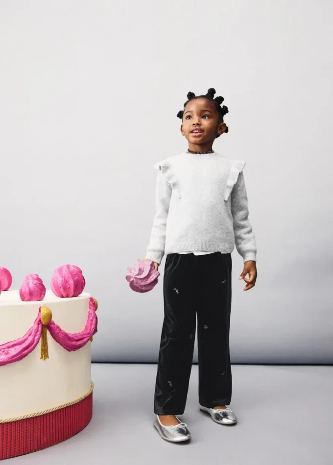 Maglione con volant in lurex Maglione con volant in lurex