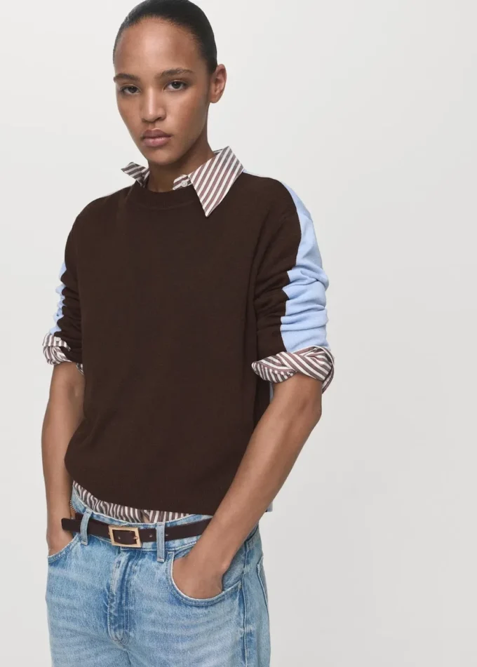 Maglione dal design combinato Maglione dal design combinato