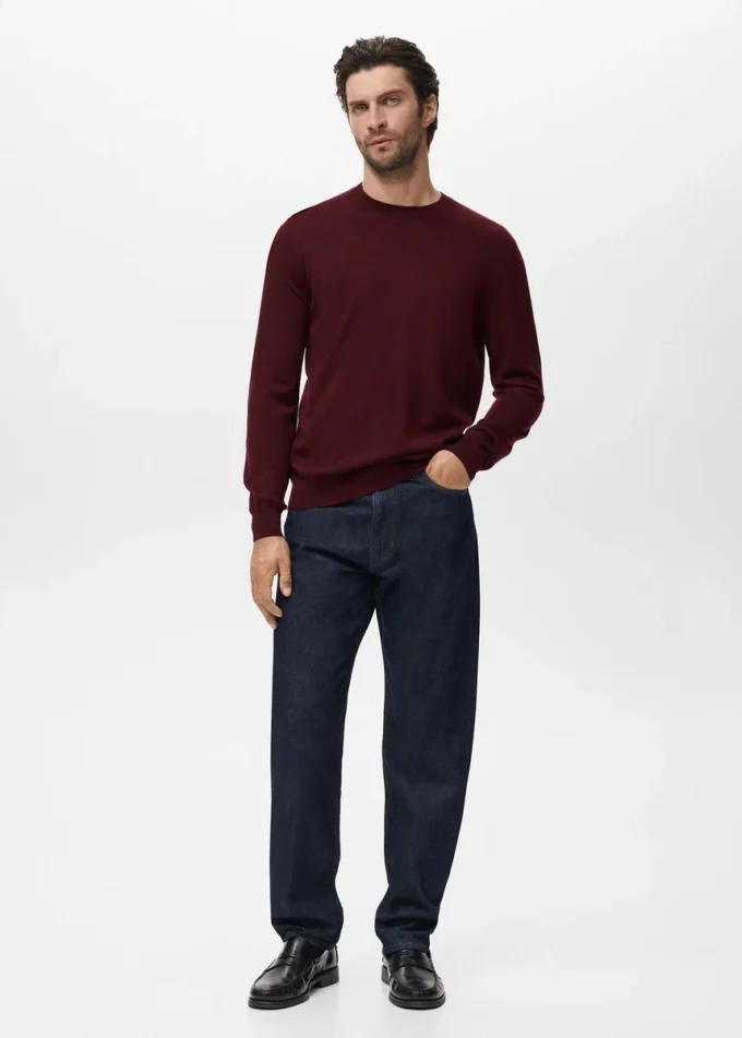 Maglione girocollo 100% lana merino Maglione girocollo 100% lana merino