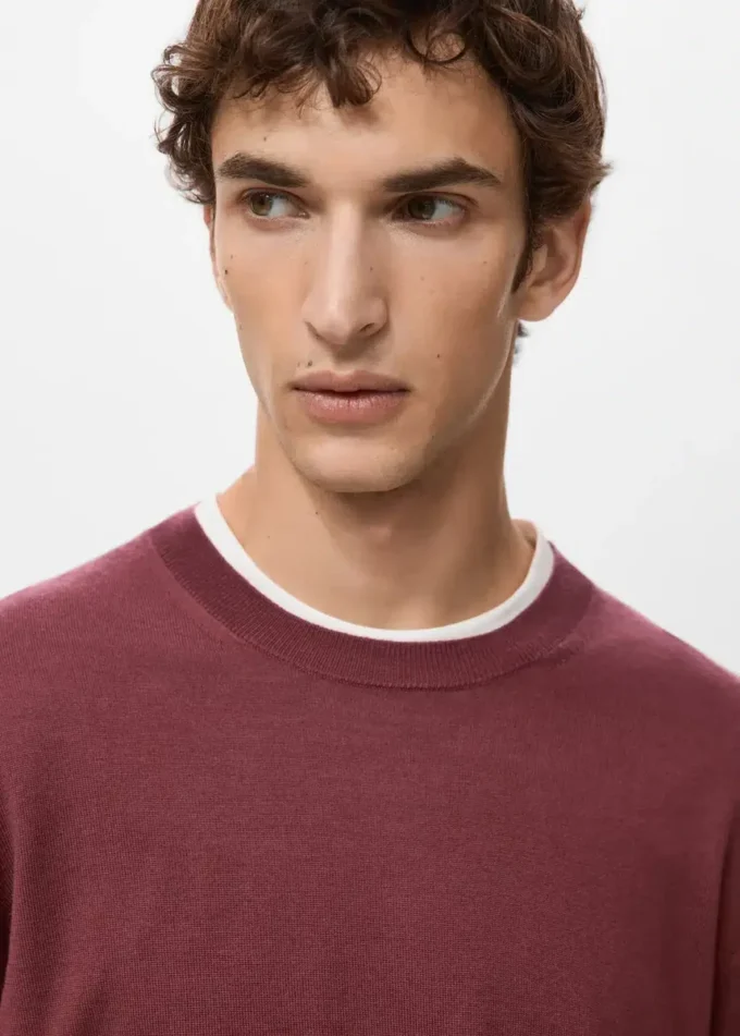 Maglione girocollo 100% lana merino Maglione girocollo 100% lana merino