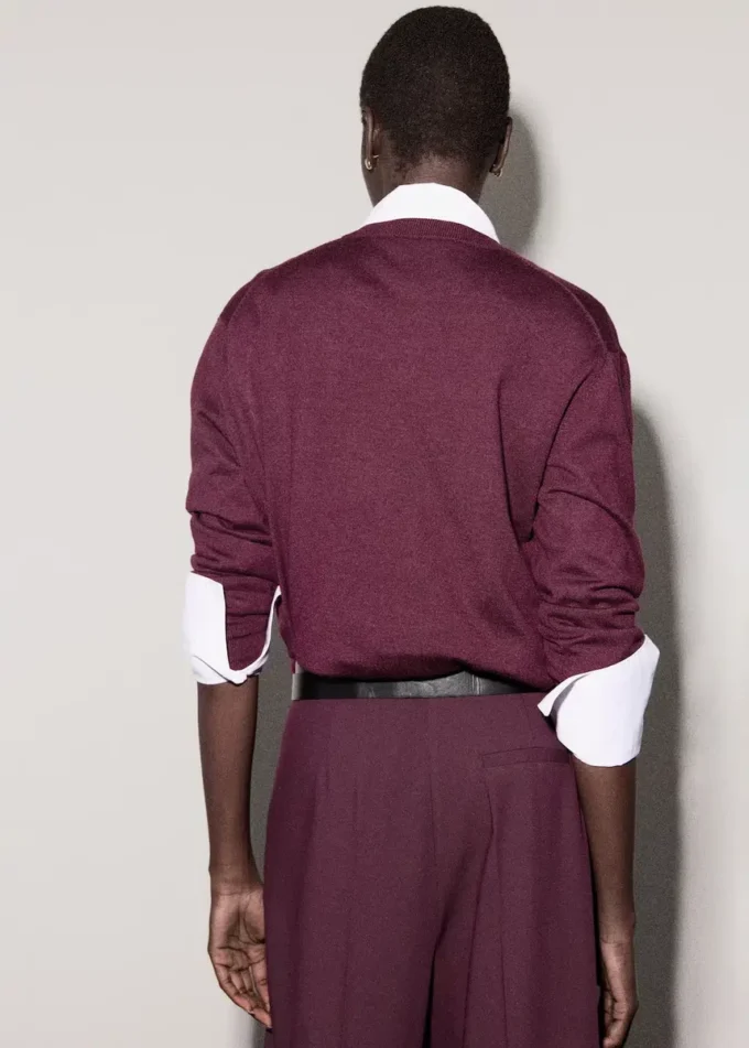 Maglione girocollo in maglia fine Maglione girocollo in maglia fine