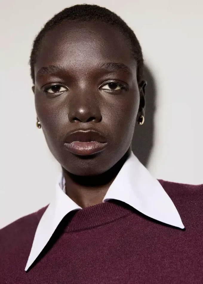 Maglione girocollo in maglia fine Maglione girocollo in maglia fine