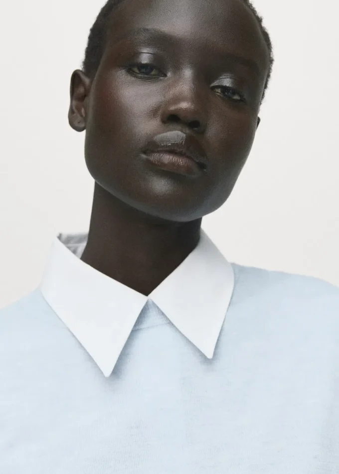 Maglione girocollo in maglia fine Maglione girocollo in maglia fine