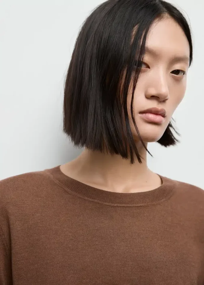 Maglione girocollo in maglia fine Maglione girocollo in maglia fine