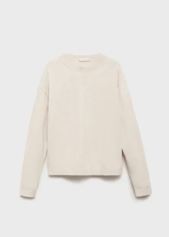 Maglione in cotone con cuciture decorative