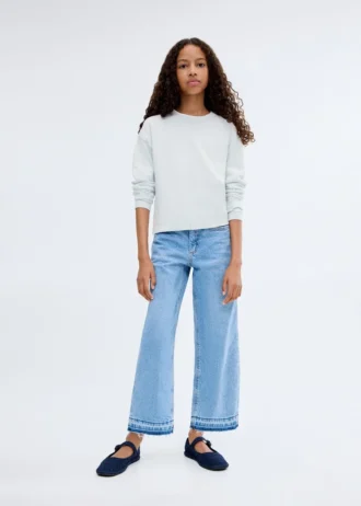 Maglione in cotone con cuciture decorative