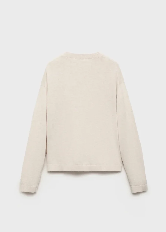 Maglione in cotone con cuciture decorative Maglione in cotone con cuciture decorative