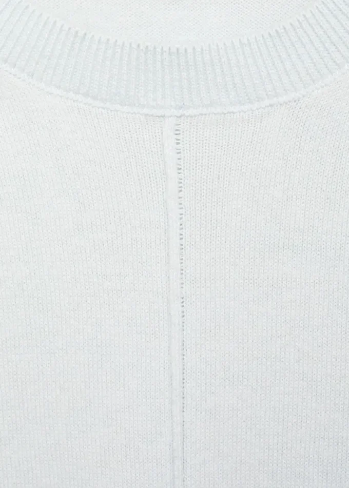 Maglione in cotone con cuciture decorative Maglione in cotone con cuciture decorative