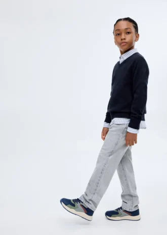 Maglione in cotone con scollo a V