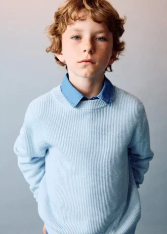 Maglione in cotone lavorato a maglia