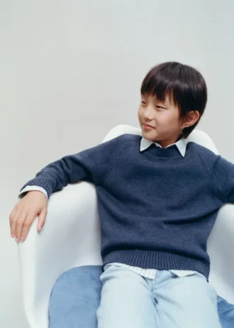 Maglione in cotone lavorato a maglia