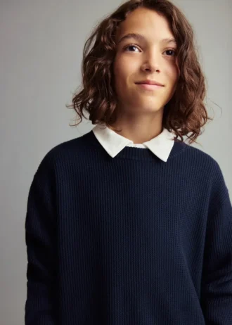 Maglione in cotone lavorato a maglia