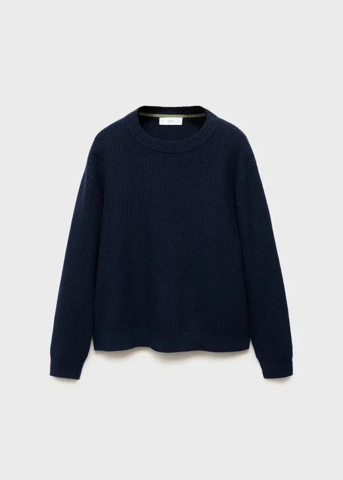 Maglione in cotone lavorato a maglia