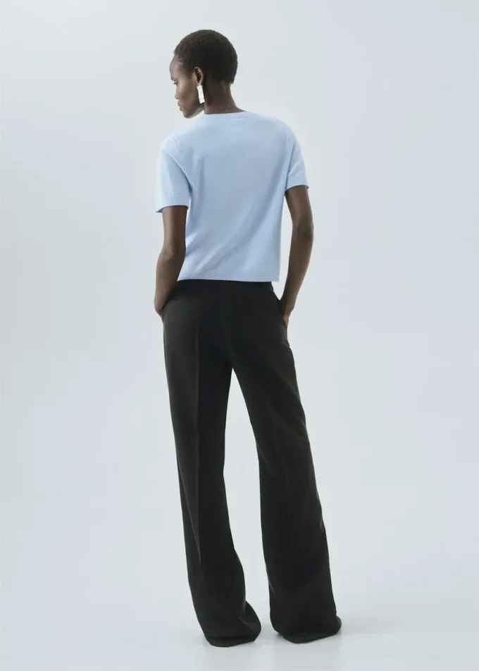 Maglione in lana a maniche corte Maglione in lana a maniche corte