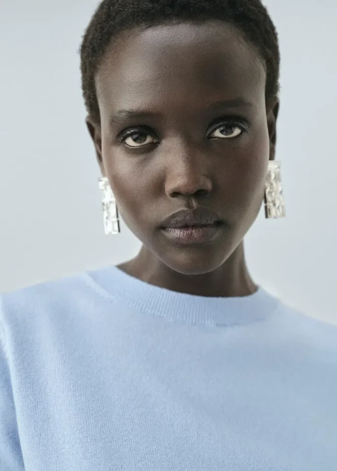 Maglione in lana a maniche corte Maglione in lana a maniche corte