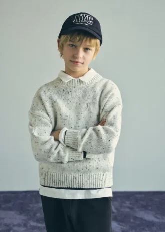 Maglione in lana screziata