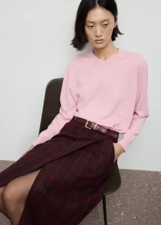 Maglione in maglia con scollo a V