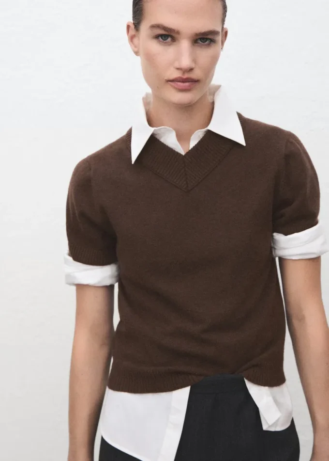 Maglione in maglia con scollo a V Maglione in maglia con scollo a V