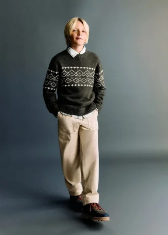 Maglione in maglia jacquard