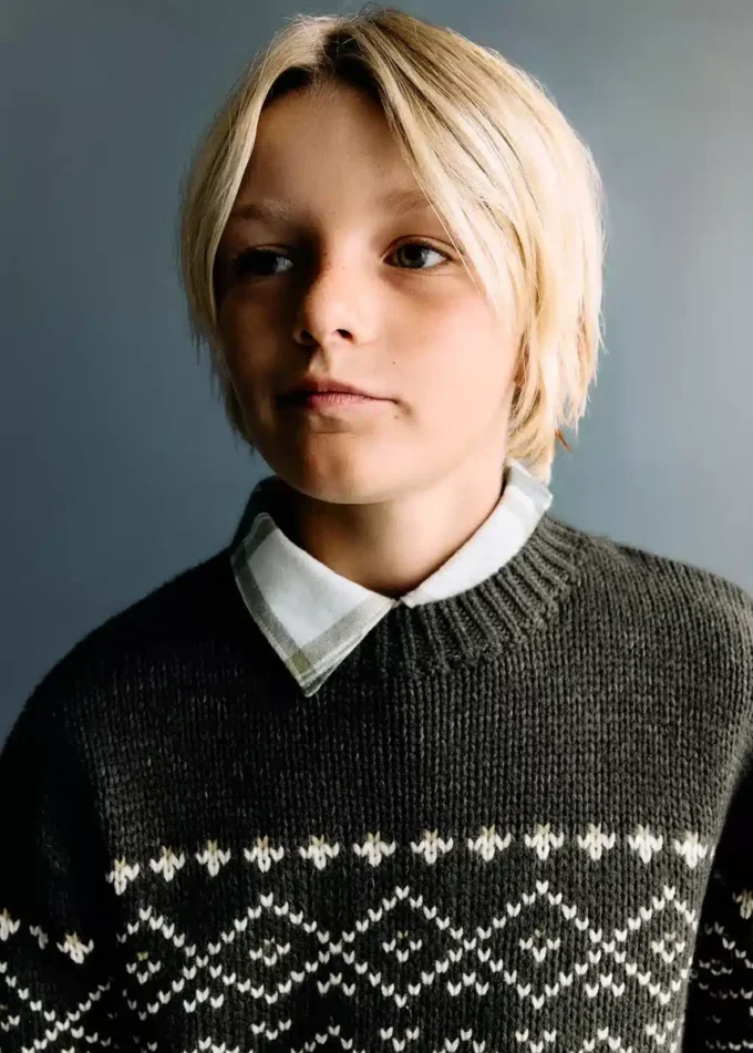 Maglione in maglia jacquard Maglione in maglia jacquard