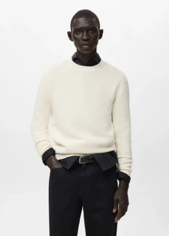 Maglione in maglia strutturata 100% cotone