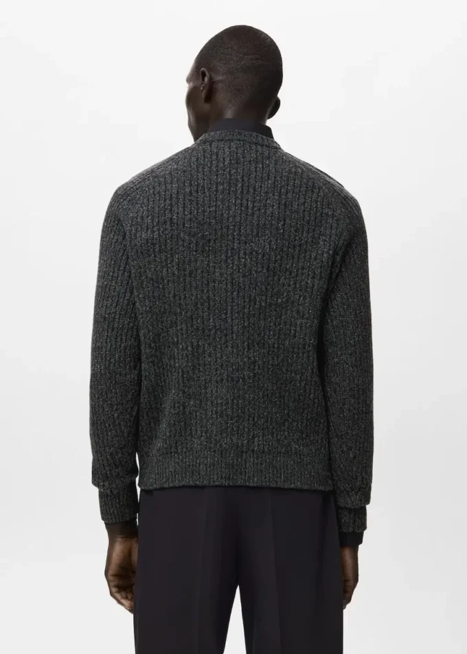 Maglione in misto lana a costine Maglione in misto lana a costine