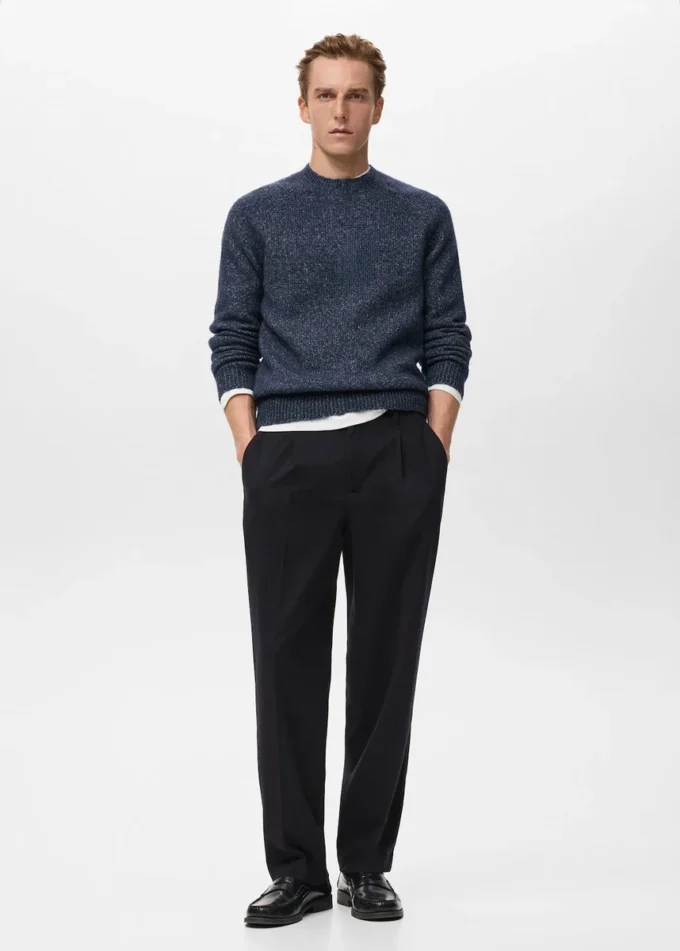 Maglione in misto lana a maglia fine Maglione in misto lana a maglia fine