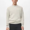 Maglione in misto lana con collo a costine Maglione in misto lana con collo a costine