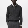 Maglione in misto lana con zip Maglione in misto lana con zip