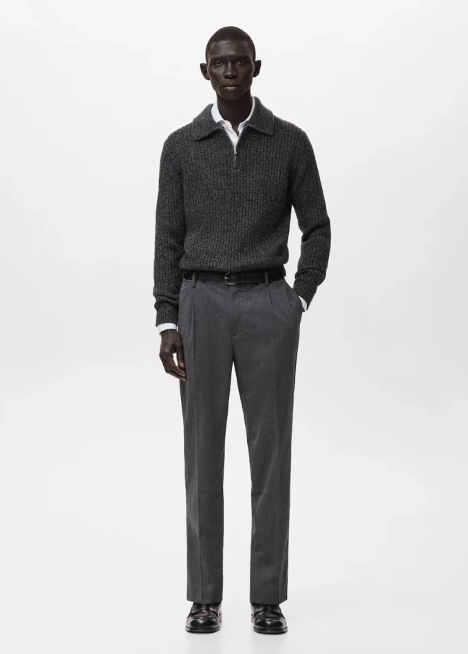 Maglione in misto lana con zip Maglione in misto lana con zip