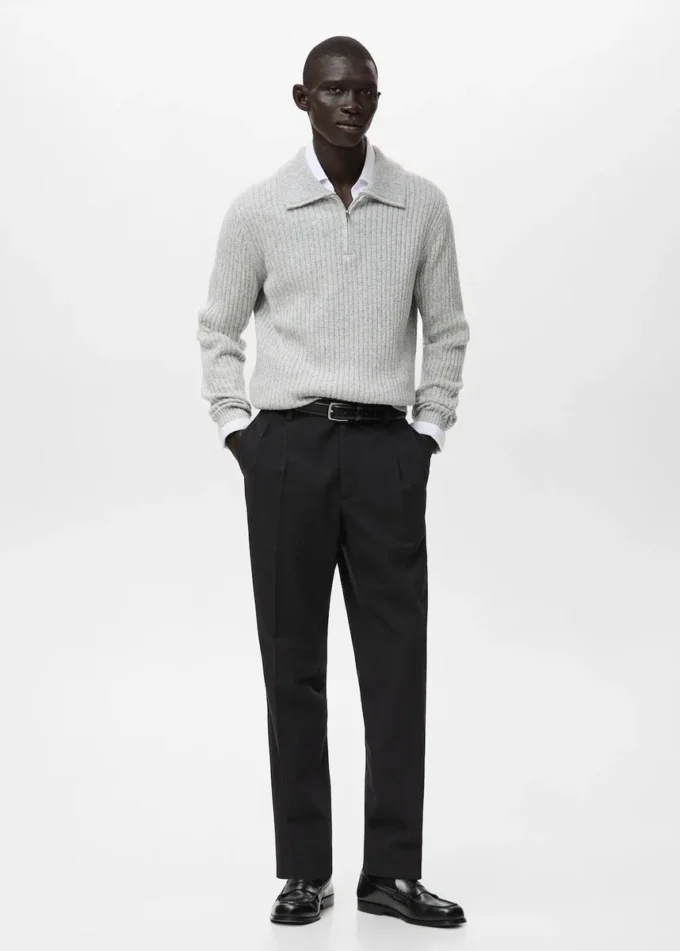 Maglione in misto lana con zip Maglione in misto lana con zip