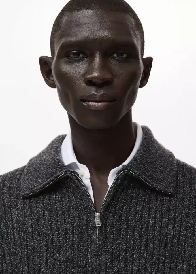 Maglione in misto lana con zip Maglione in misto lana con zip