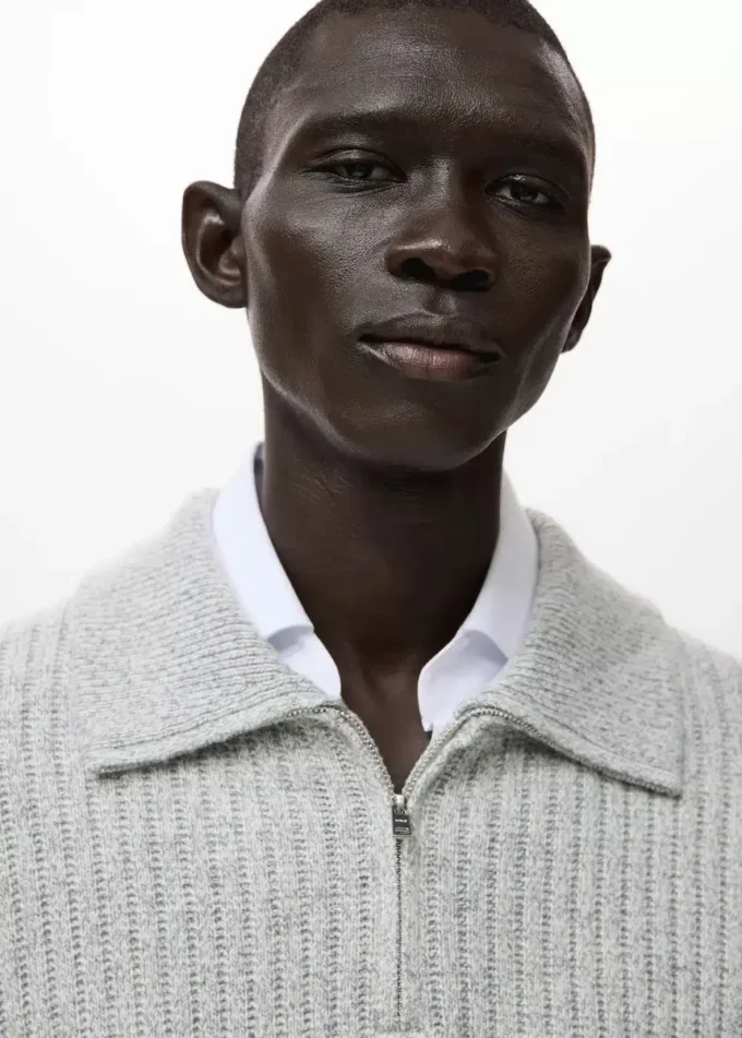 Maglione in misto lana con zip Maglione in misto lana con zip