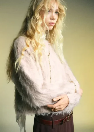 Maglione in pelliccia sintetica