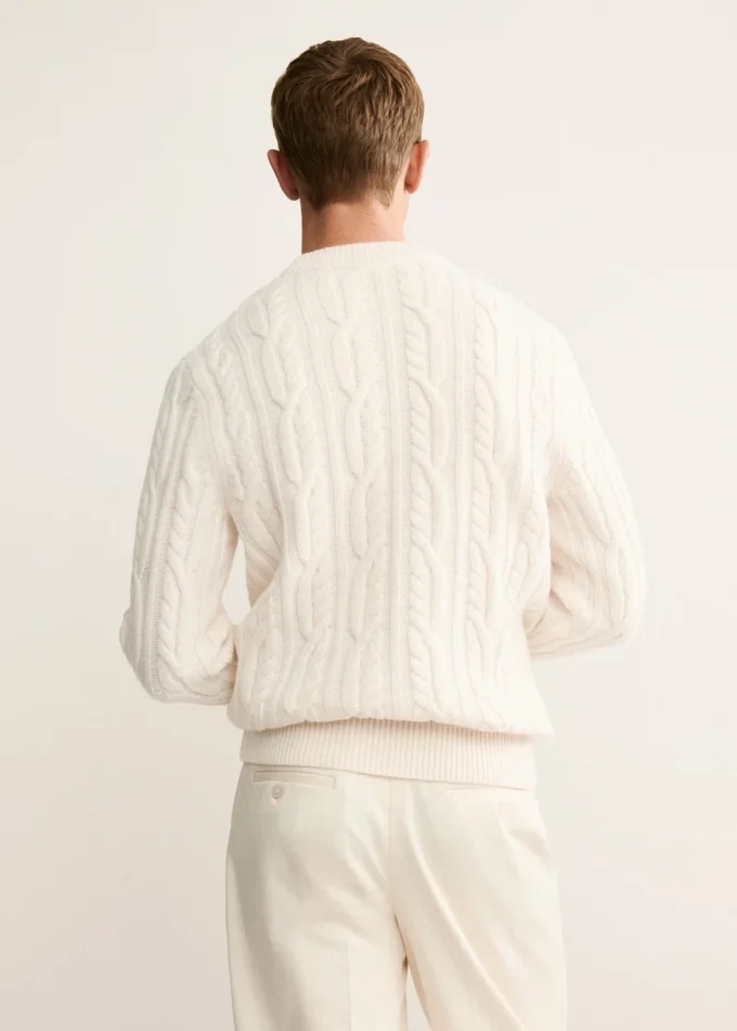 Maglione intrecciato 100% lana Maglione intrecciato 100% lana