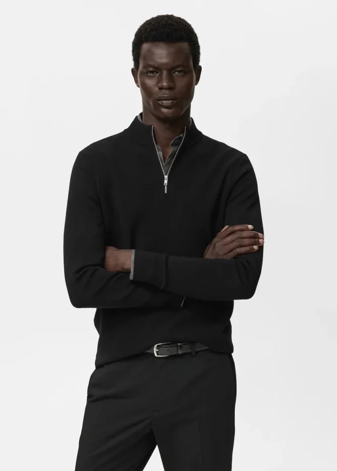 Maglione lavorato a maglia con collo Perkins Maglione lavorato a maglia con collo Perkins