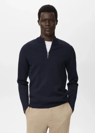 Maglione lavorato a maglia con collo Perkins