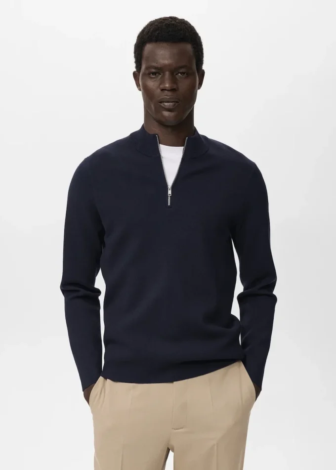 Maglione lavorato a maglia con collo Perkins Maglione lavorato a maglia con collo Perkins