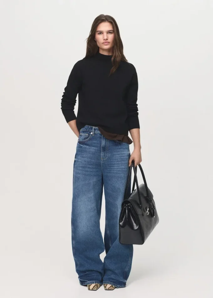 Maglione lavorato a maglia con collo Perkins Maglione lavorato a maglia con collo Perkins