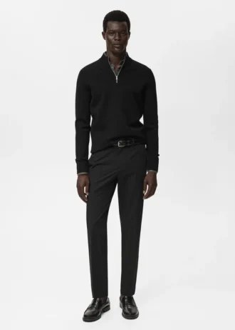 Maglione lavorato a maglia con collo Perkins