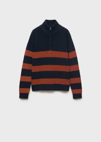 Maglione lavorato a maglia con collo Perkins