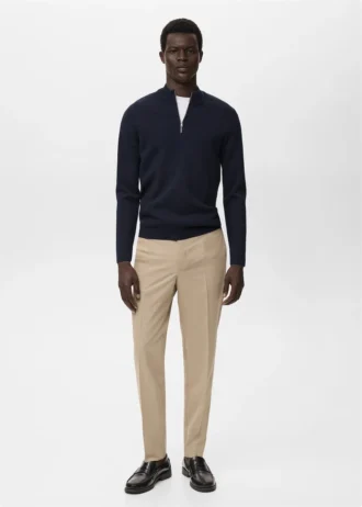 Maglione lavorato a maglia con collo Perkins